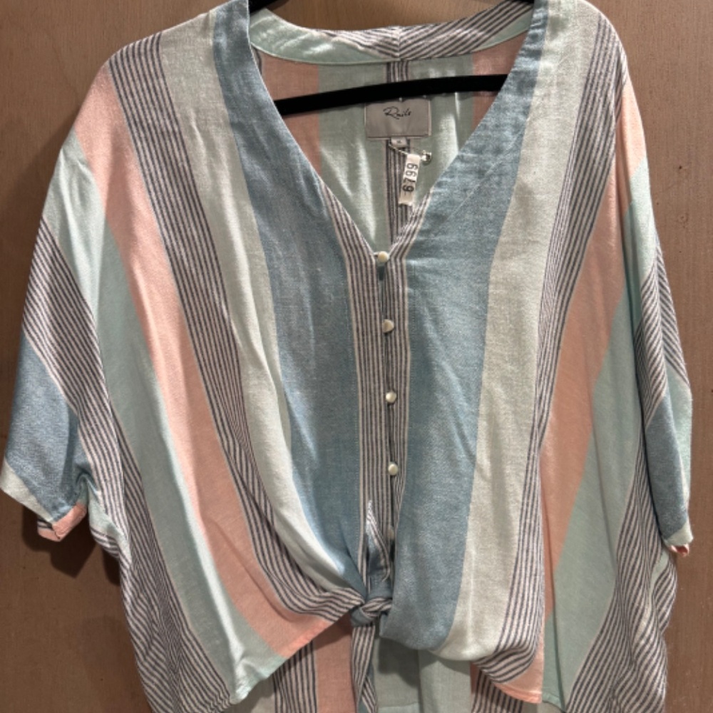 Rails Thea Tie Front Blouse - image 4